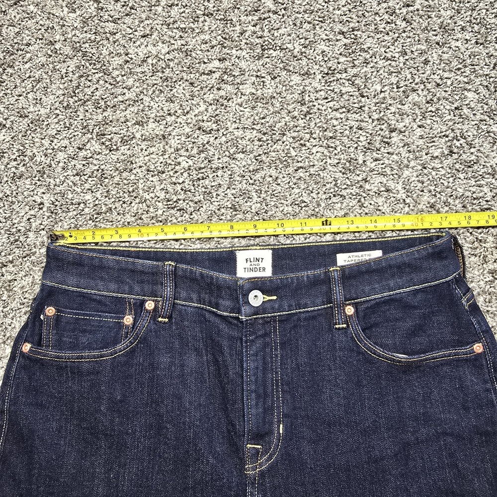Flint And Tinder Salvage Denim Jeans Men Size 34x30 Athletic Tapered Fit - Picture 4 of 12